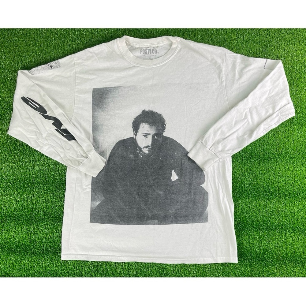 Posty Co. Post Malone Double Sided Graphic White Tee